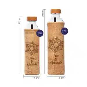 Spezielle Glasflasche für Strukturiertes Wasser mit Schraubverschluss 0.75l